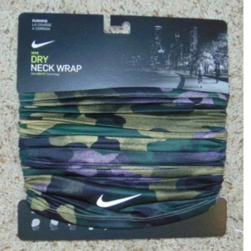 Mens Neck Gaiter NIKE Dri-Fit Mens Green Pink Mask Headband Face Shield Wrap